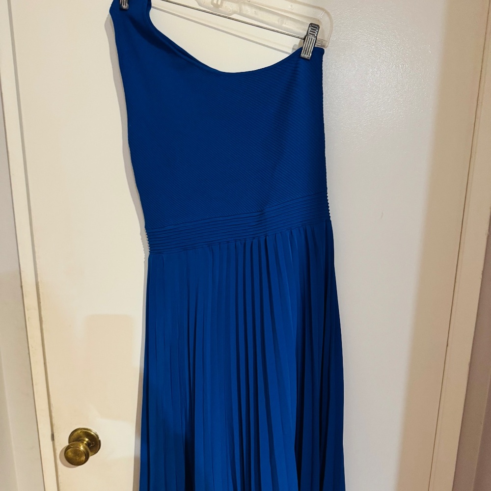 Ted Baker blue one shoulder dress